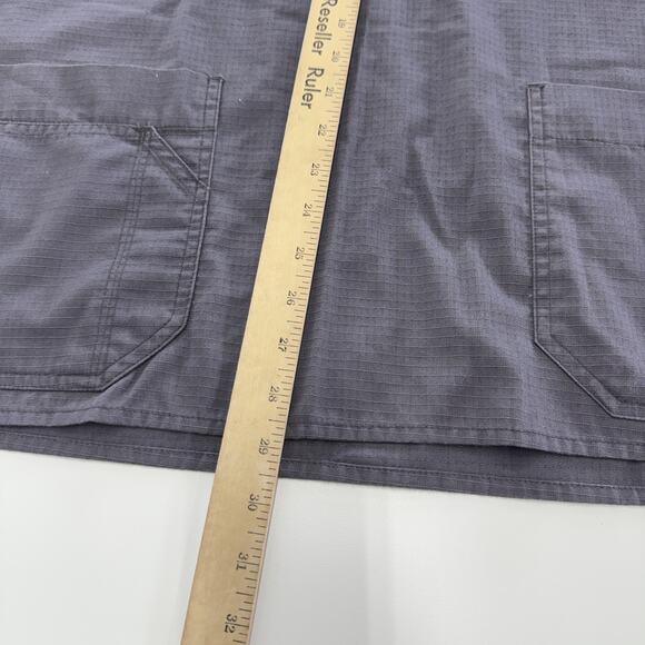 Carhartt Scrub‎ Shirt Mens Medium Blue Grey Medical Workwear Utility Healthcare - Picture 6 of 7